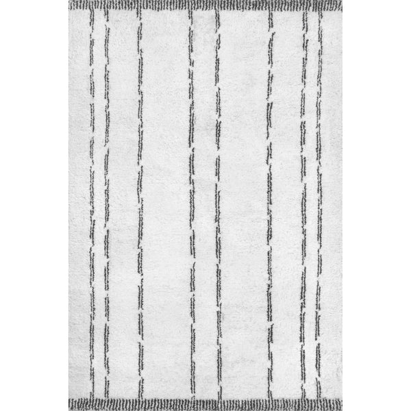 nuloom Mazie Handmade Pinstripe Modern Area Rug Ivory
