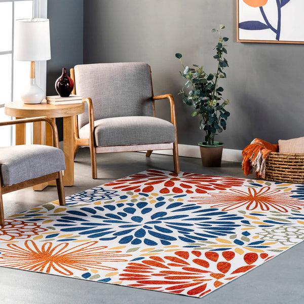 Nuloom McEwen Bohemian Floral Machine Washable Area Rug Multi