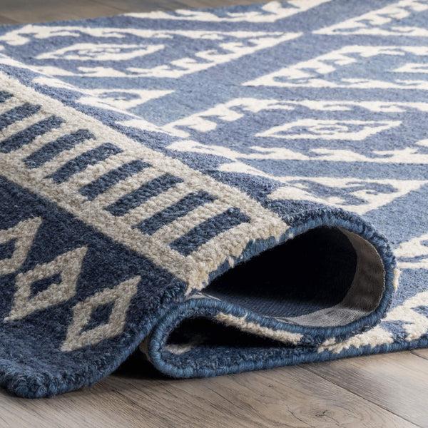 Nuloom Meadow Hand Tufted Wool Tribal Geometric Area Rug Blue