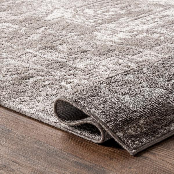 Nuloom Melody Vintage Medallion Area Rug Light Gray