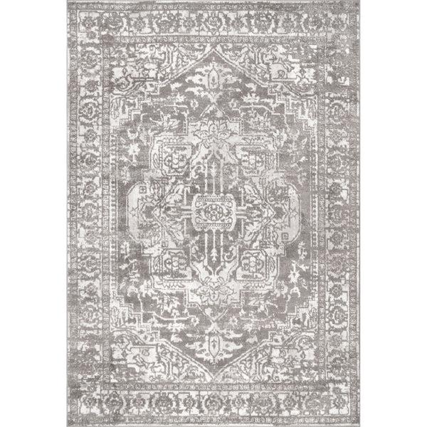 nuloom Melody Vintage Medallion Area Rug Light Gray