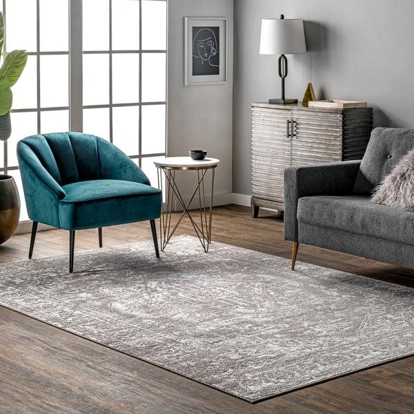 Nuloom Melody Vintage Medallion Area Rug Light Gray