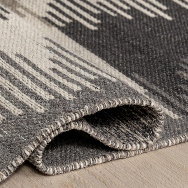 Nuloom Memento Abstract Reversible Wool Area Rug Charcoal