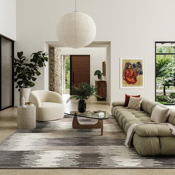 Nuloom Memento Abstract Reversible Wool Area Rug Charcoal
