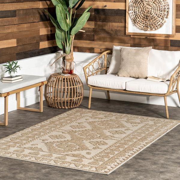 Nuloom Miesha PersianTransitional Indoor/Outdoor Area Rug Beige