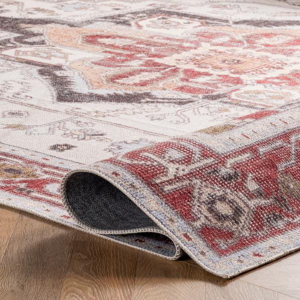 Nuloom Miley Machine Washable Traditional Medallion Area Rug Rust