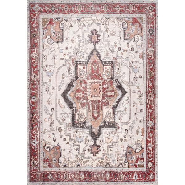 nuloom Miley Machine Washable Traditional Medallion Area Rug Rust