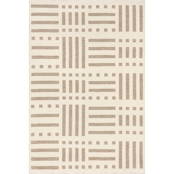 nuloom Mina Modern Stripes Reversible Machine Washable Area Rug Beige