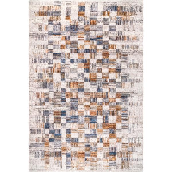 nuloom Mindy Faded Contemporary Tiles Fringe Area Rug Beige