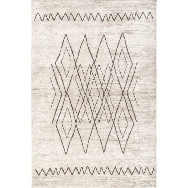 nuloom Miriam Machine Washable Geometric Diamond Area Rug Beige
