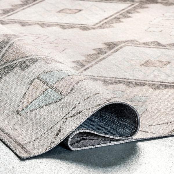 Nuloom Misha Southwestern Diamond Machine Washable Area Rug Khaki