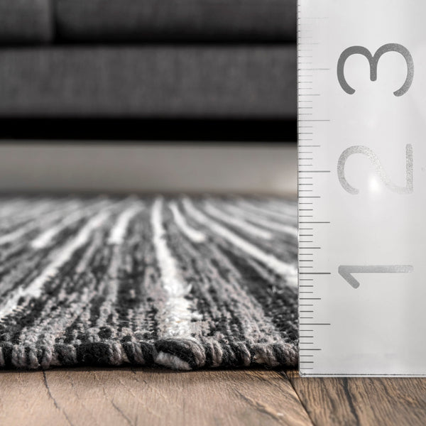 Nuloom Missy Handmade Cotton Contemporary Diamond Flatweave Area Rug Gray