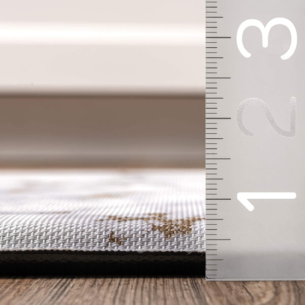 Nuloom Modern Marble Anti Fatigue Kitchen Or Laundry Room Comfort Mat Beige