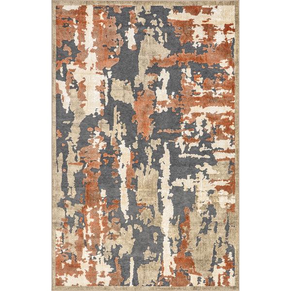 nuloom Mona Abstract Machine Washable Area Rug Rust