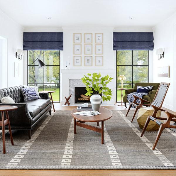 Nuloom Morgan Geometric Check Wool And Cotton Area Rug Grey