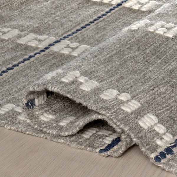 Nuloom Morgan Geometric Check Wool And Cotton Area Rug Grey