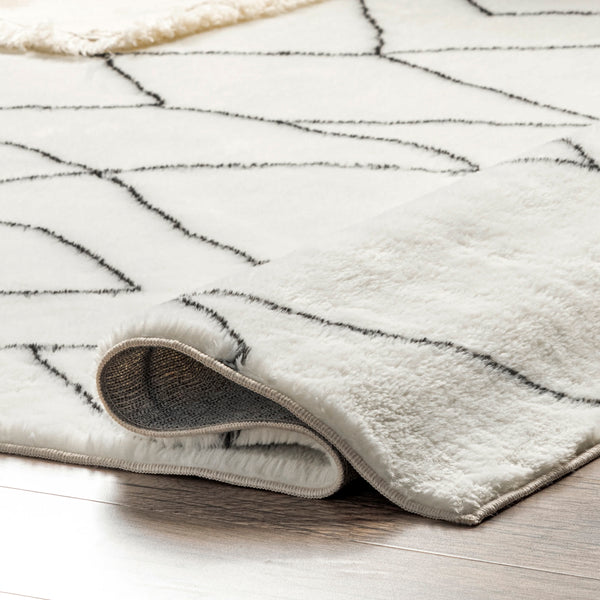 Nuloom Moroccan Trellis Washable Shag Area Rug Black