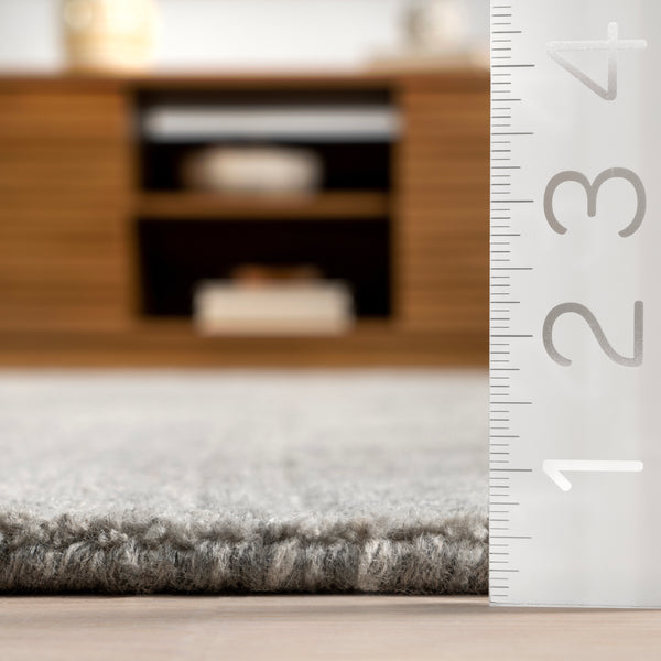 Nuloom Mozai Fringed Wool-Blend Area Rug Light Grey