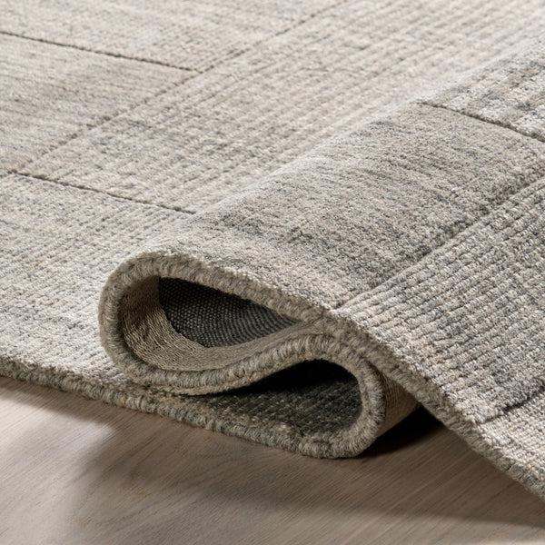 Nuloom Mozai Fringed Wool-Blend Area Rug Light Grey