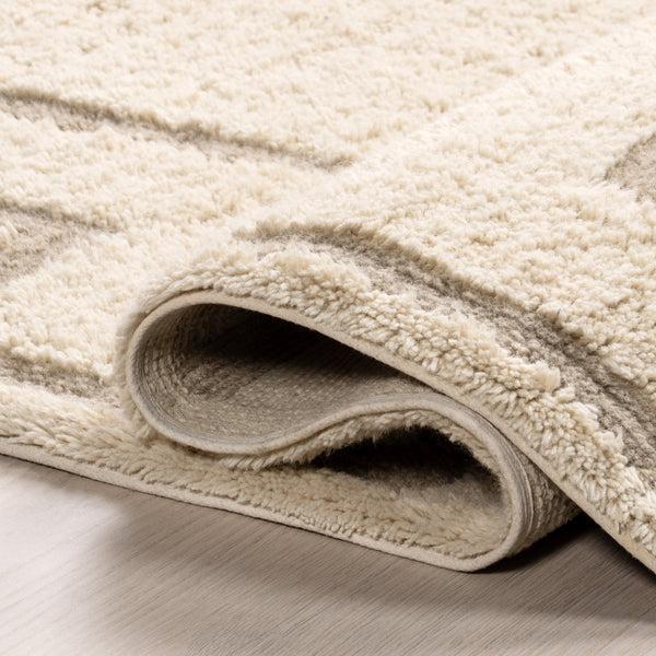 Nuloom Murray Geometric Wool Machine Washable Area Rug Ivory