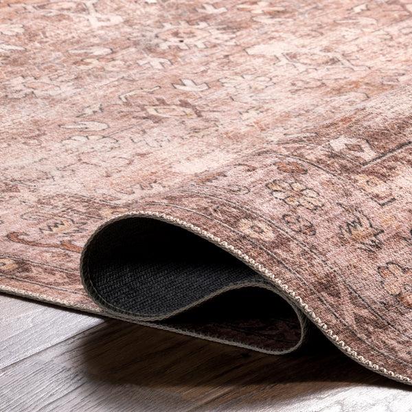 Nuloom Myrtle Vintage Machine Washable Area Rug Taupe
