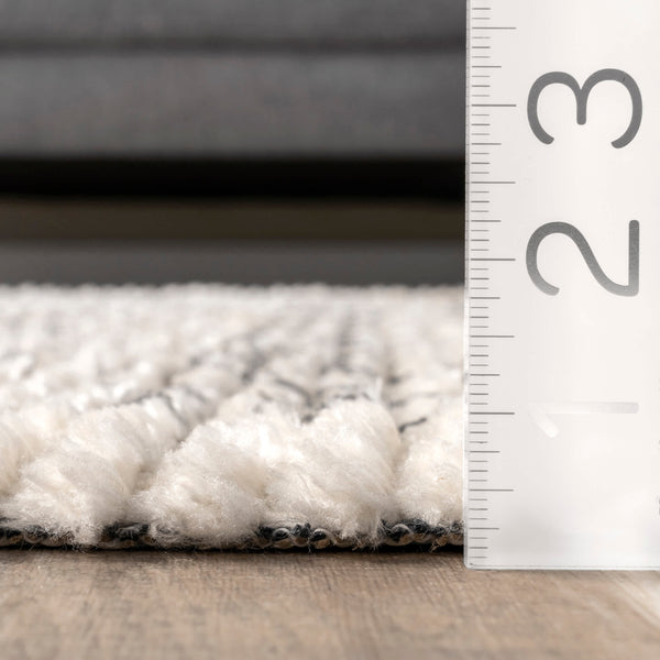 Nuloom Naomi Soft Shag Moroccan Fringe Area Rug Beige