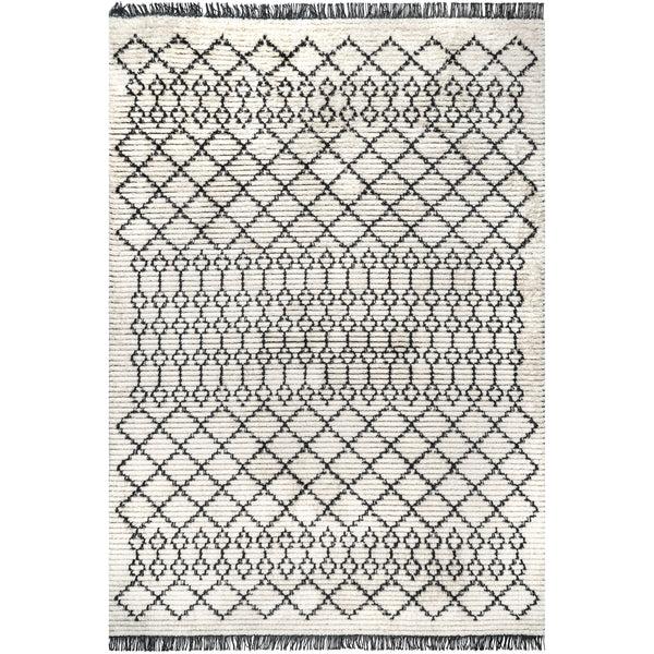 nuloom Naomi Soft Shag Moroccan Fringe Area Rug Beige