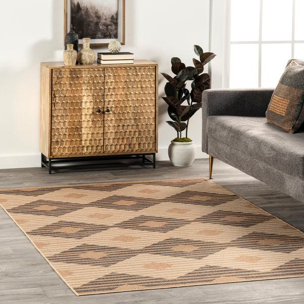 Nuloom Nautical Striped Easy-Jute Machine Washable Area Rug Natural