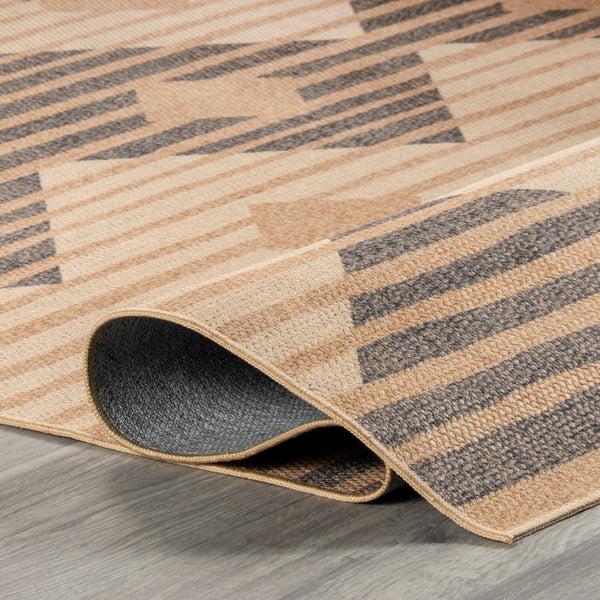 Nuloom Nautical Striped Easy-Jute Machine Washable Area Rug Natural