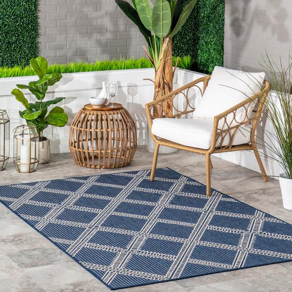 Nuloom Naya Moroccan Trellis Indoor/Outdoor Area Rug Navy