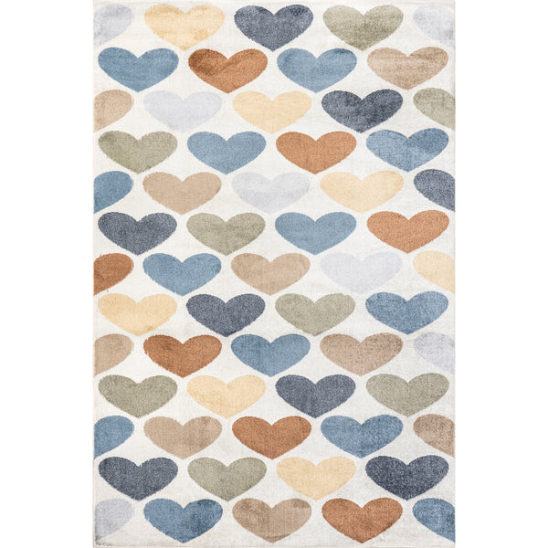 nuloom Neive Colorful Hearts Machine Washable Area Rug Multi