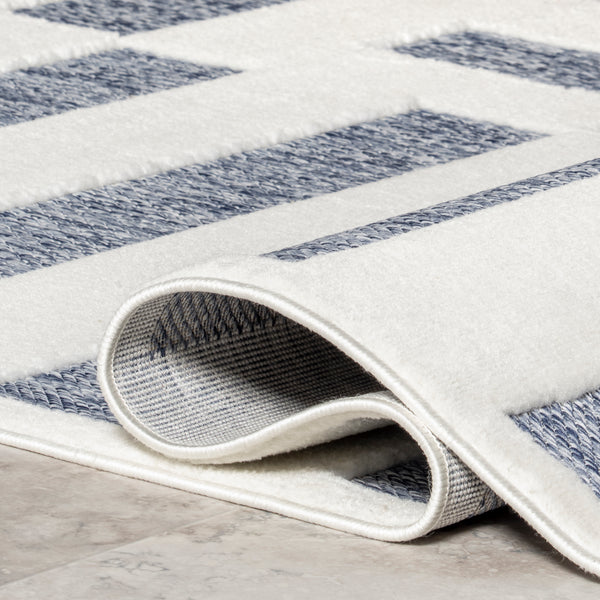 Nuloom Neri Modern Bars Indoor/Outdoor Area Rug Beige