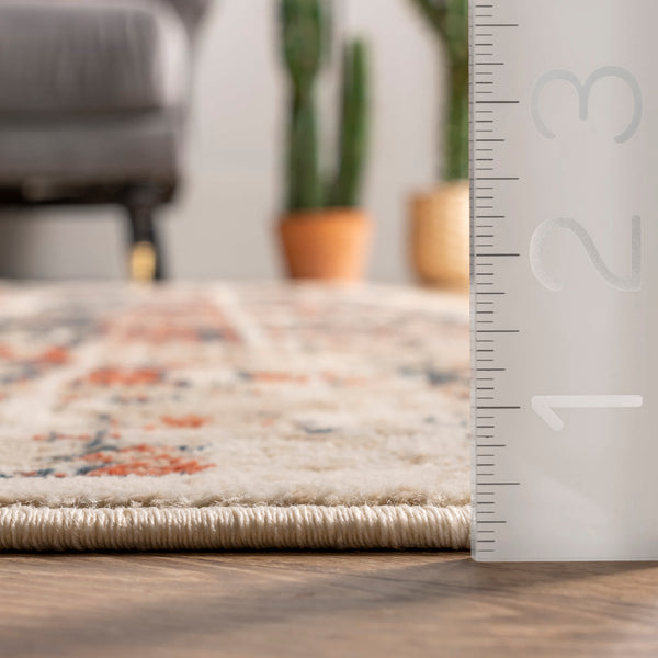 Nuloom Niamh Distressed Ethnic Motif Area Rug Beige