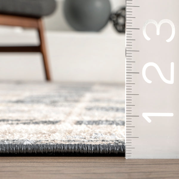 Nuloom Nika Modern Faded Machine Washable Area Rug Blue