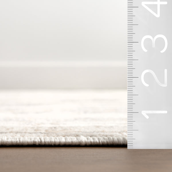 Nuloom Nissa Traditional Medallion Area Rug Light Grey