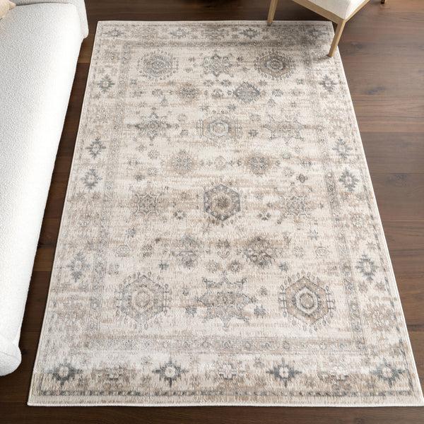 Nuloom Nissa Traditional Medallion Area Rug Light Grey