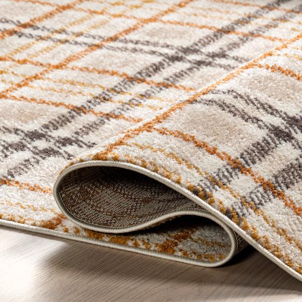 Nuloom Noelani Casual Plaid Area Rug Orange And Grey
