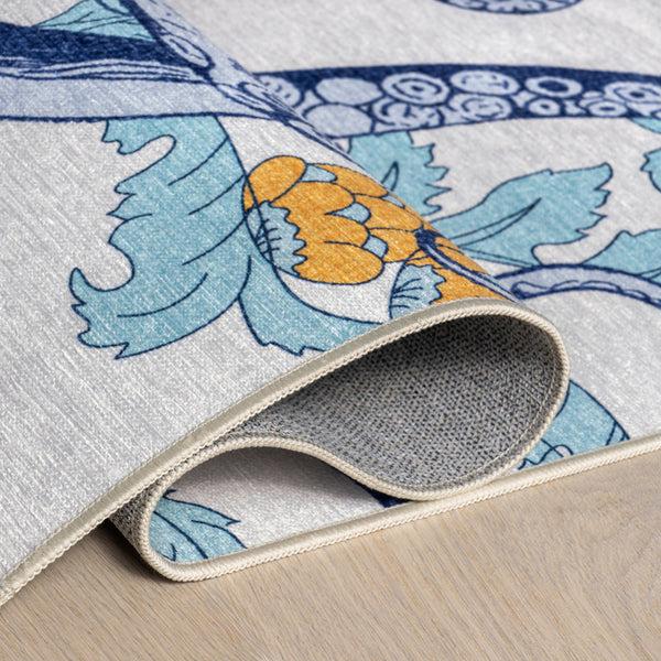 Nuloom Noori Coastal SplashGuard Machine Washable Area Rug Blue