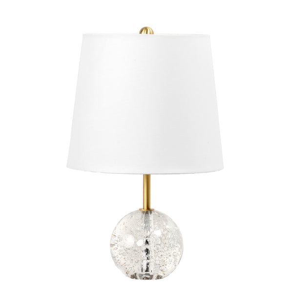 nuloom 17-inch Gold Crystal Table Lamp Clear