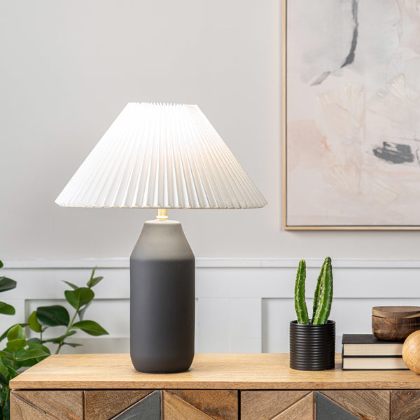 Nuloom 22-inch Modern Ceramic Table Lamp Black