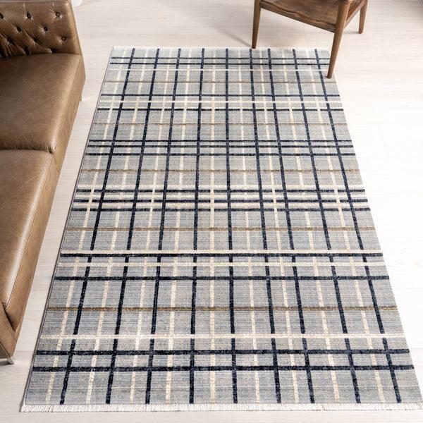 Nuloom Abilene Rustic Plaid Area Rug Blue