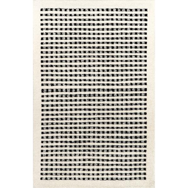 nuloom Adahlia Checkered Wool Area Rug Ivory