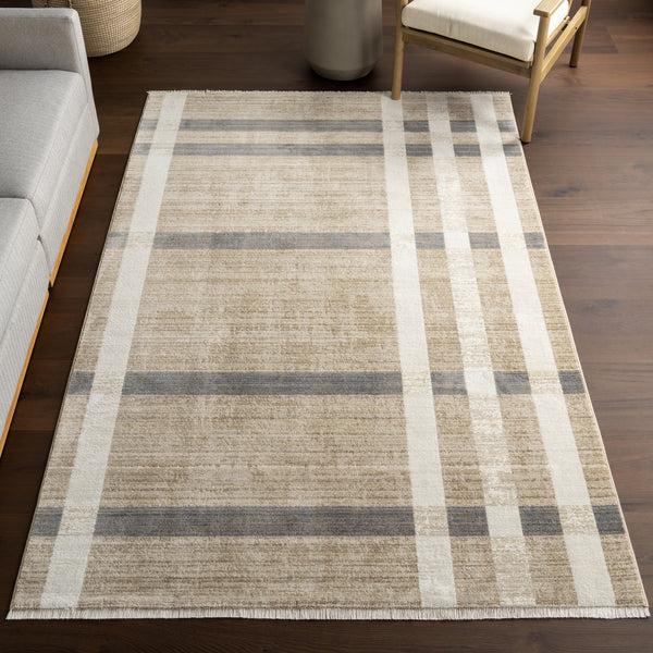 Nuloom Adie Rustic Plaid Area Rug Light Beige