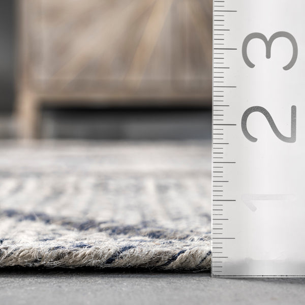 Nuloom Adria Diamond Blended Jute Area Rug Gray