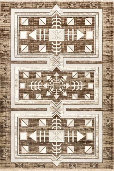 nuloom Agave Geometric Fringed Area Rug Brown