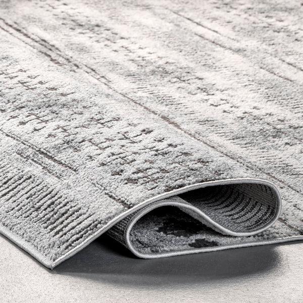 Nuloom Aida Tribal Banded Bohemian Area Rug Gray