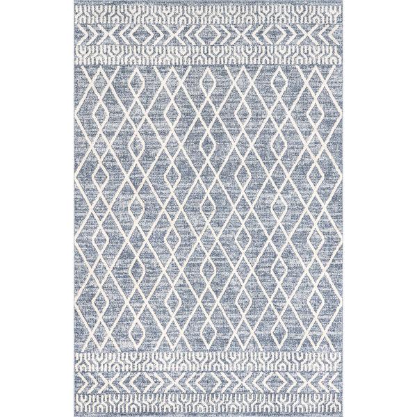 nuloom Ailsa Moroccan Linked Trellis Area Rug Blue