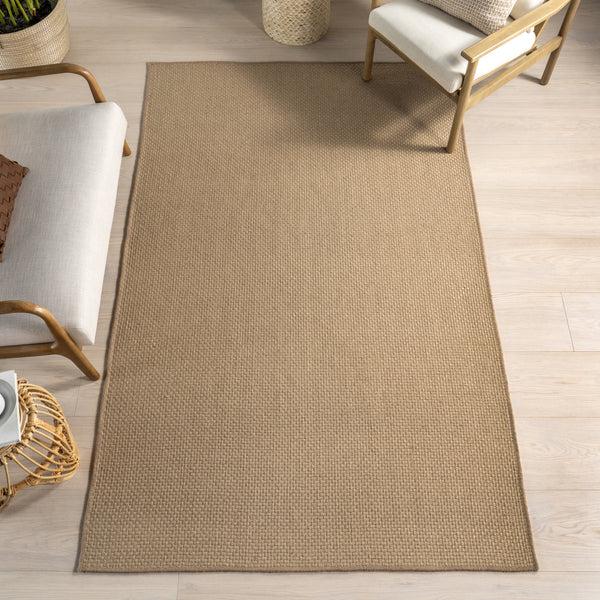 Nuloom Ainara Solid Handmade Jute Area Rug Natural