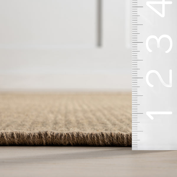 Nuloom Ainara Solid Handmade Jute Area Rug Natural