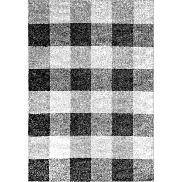 nuloom Aisha Buffalo Plaid Area Rug Grey